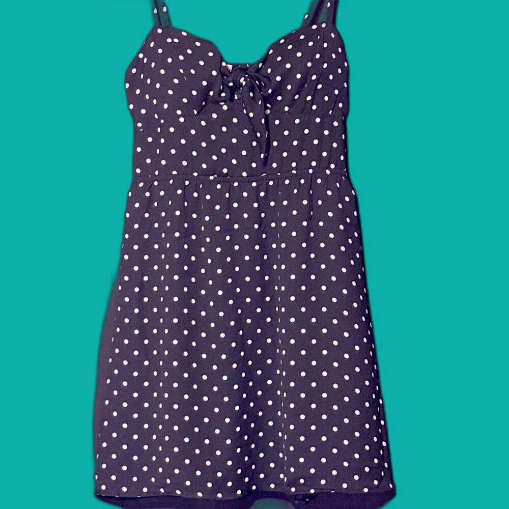 Polka dot black and white dress size small charlotte-russe